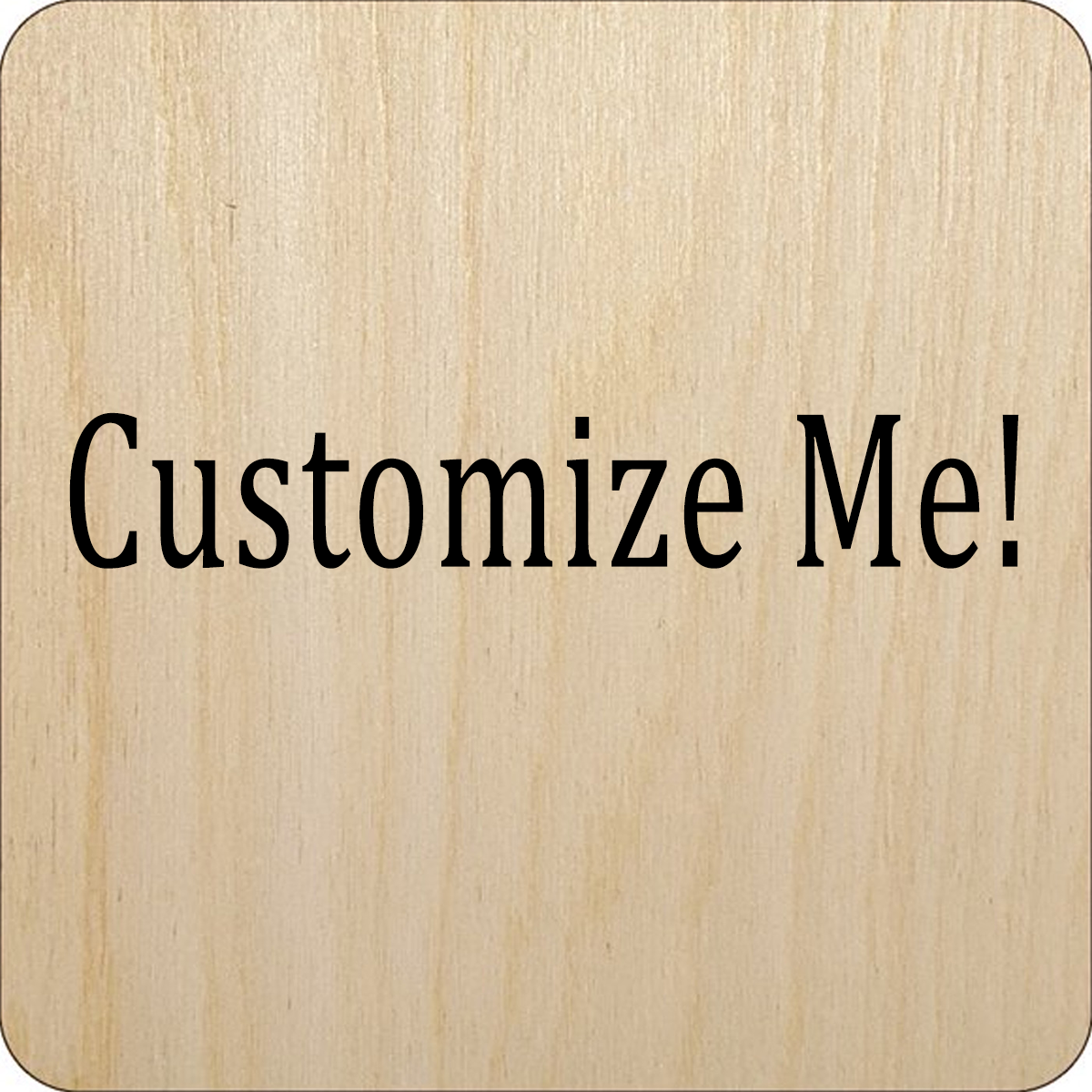 Custom Thick Wooden Coasters Set of 4